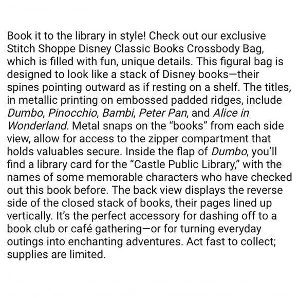 LOUNGEFLY STITCH SHOPPE DISNEY CLASSIC BOOKS CROSSBODY BAG, WALLET, LT. ED. PINS - Picture 7 of 15